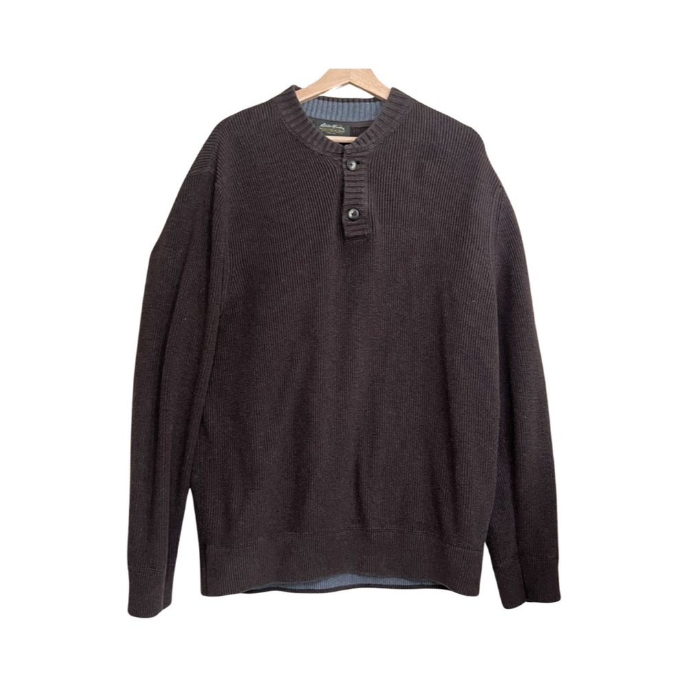 Eddie Bauer 100% Cotton Brown Men’s Sweater Size Large
